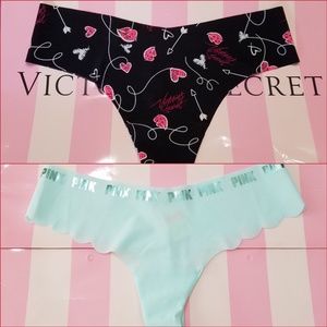 Victoria's secret pink M seamless thongs